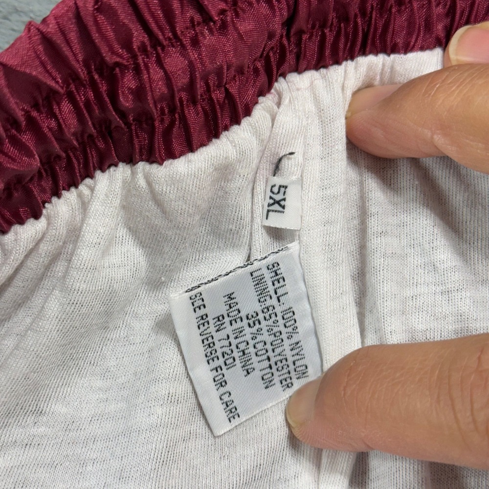 AST Sportswear Mens 5XL Maroon Nylon Tracksuit Zip Off Pants Jacket Set RN 77201 - Picture 14 of 15